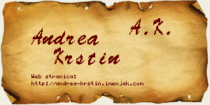 Andrea Krstin vizit kartica